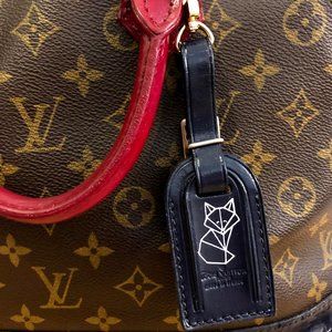 Louis Vuitton Luggage Tag Custom Geometric Fox